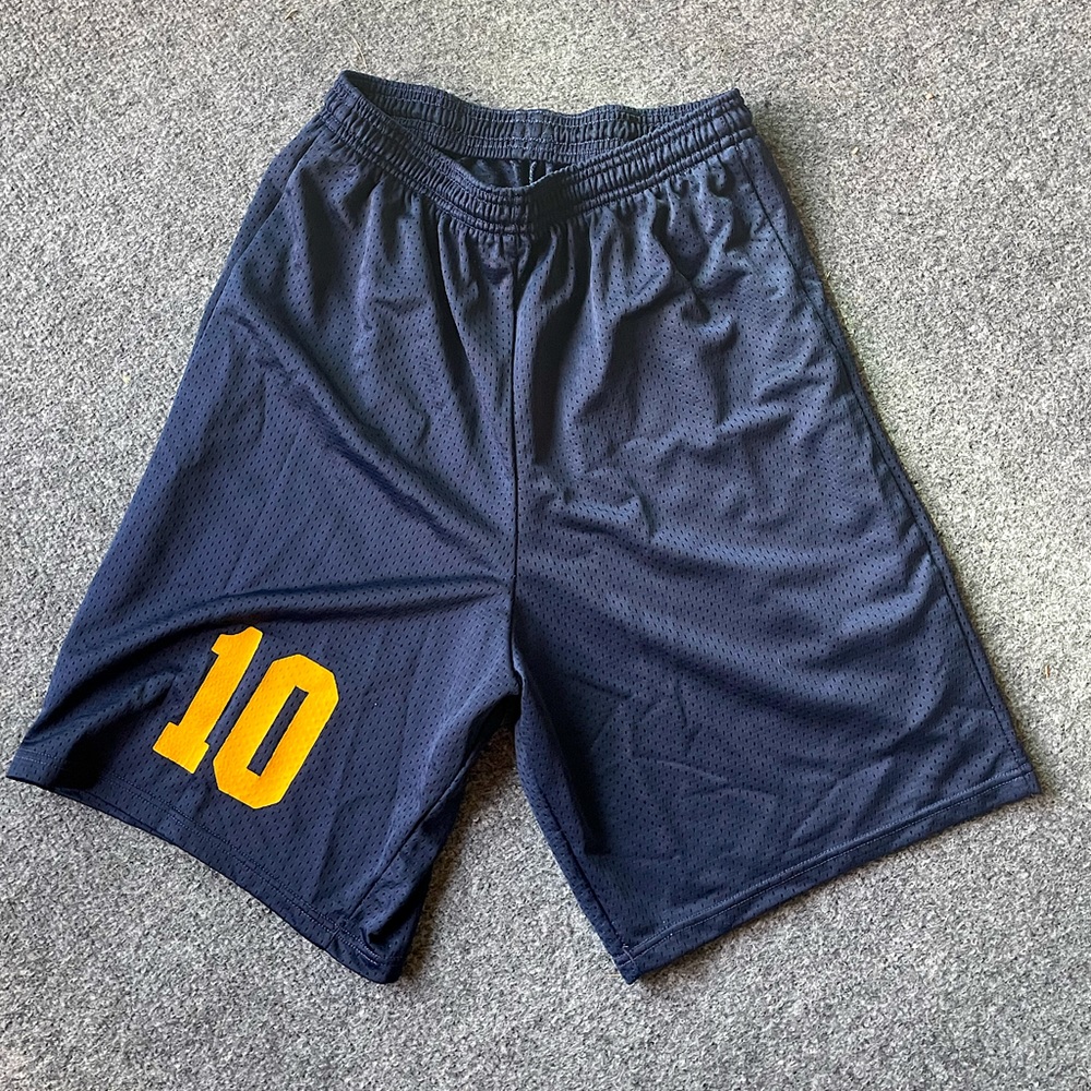 Alleson Sport Athletic Shorts #80185 Blue Small 100% Polyester